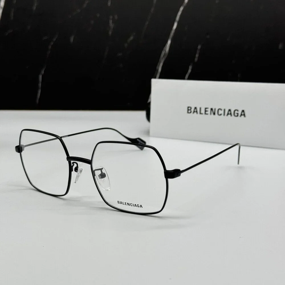 NEW BALENCIAGA BB0090O 001 SQUARE BLACK WOMEN EYEGLASSES BALENCIAGA
